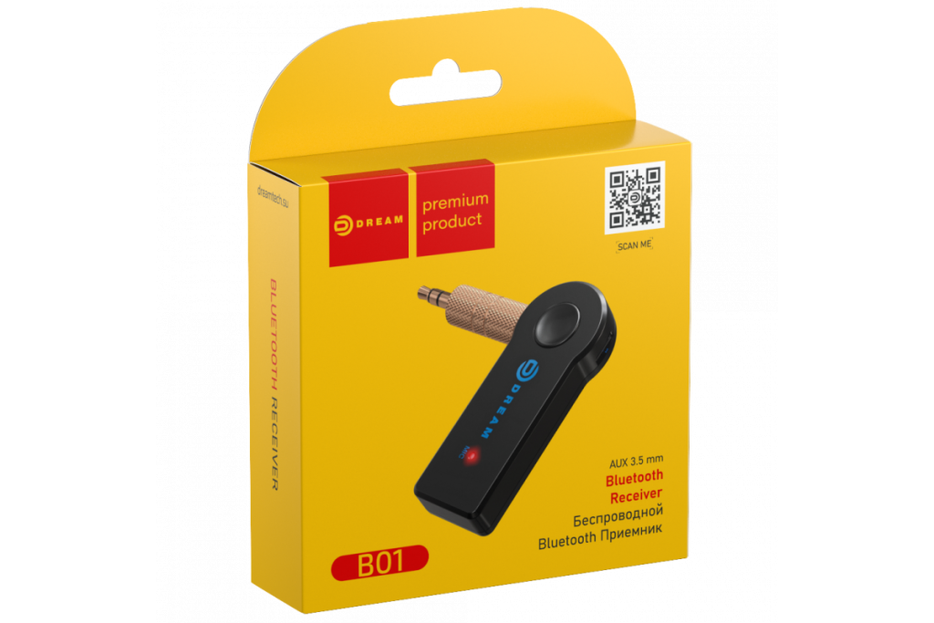 Ресивер Dream B01 (AUX, Mic, MicroUSB) черный