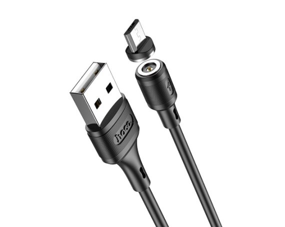 Дата-кабель Hoco X52 магнитный Microusb черный
