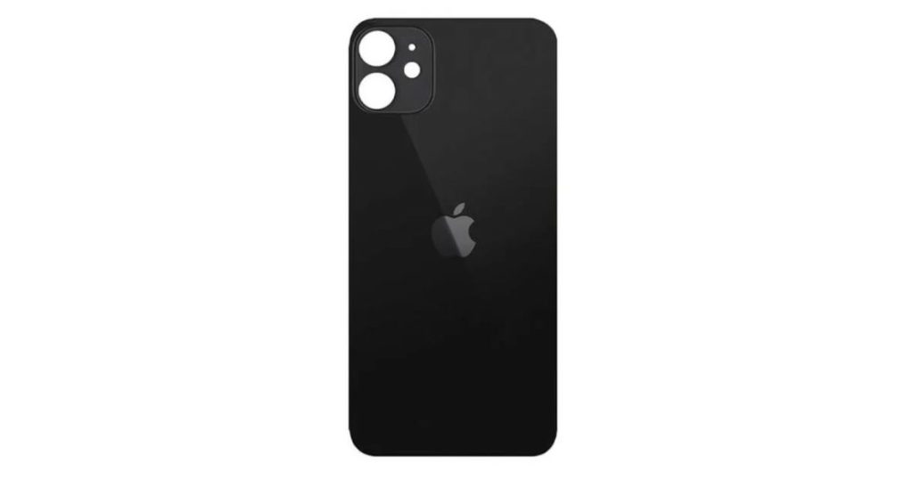 Задняя крышка iPhone 11 (c увеличенным вырезом под камеру) черная