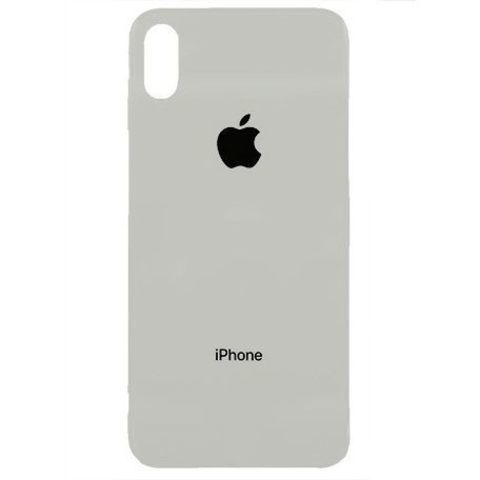 Задняя крышка iPhone Xs Max (c увеличенным вырезом под камеру) белая