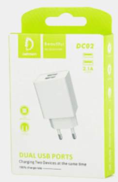 Сетевое ЗУ Denmen DC02 2USB белое