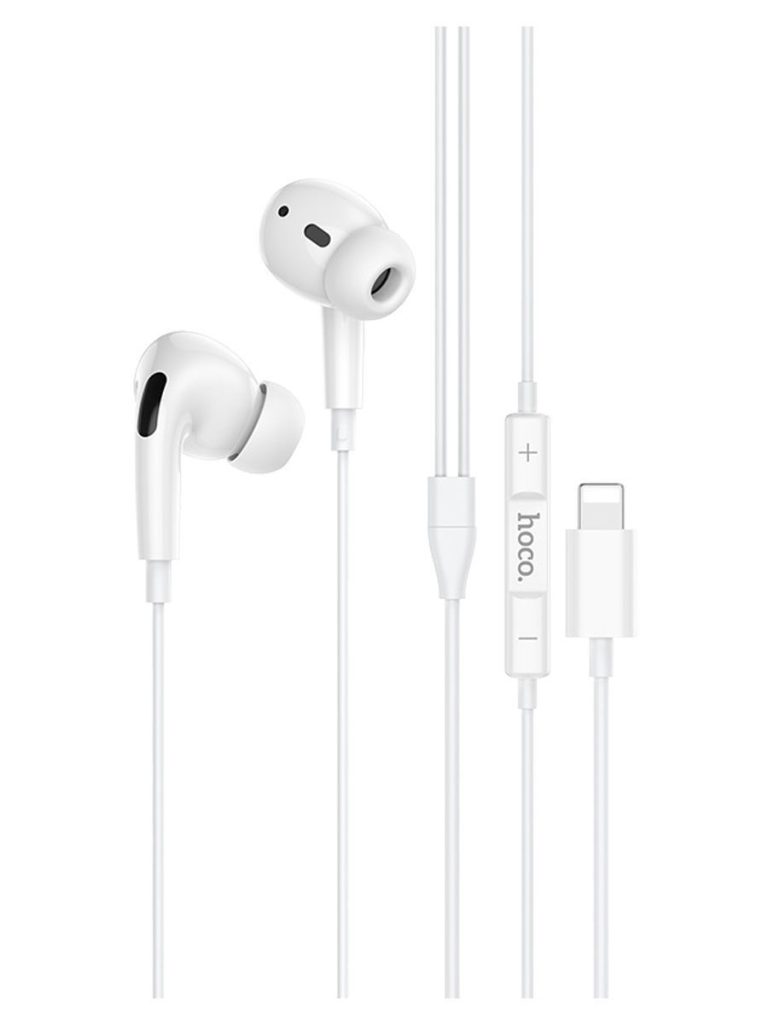 Наушники HOCO M1 Pro Lightning с микрофоном белые
