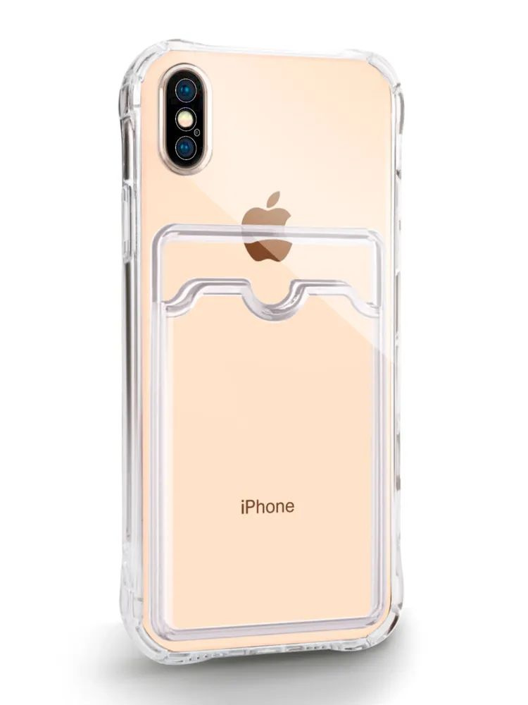 Чехол-накладка для iPhone X/Xs с отделом для карт