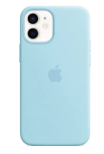 Чехол-накладка для iPhone 14 Pro PU Кожа голубой