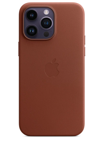 Чехол-накладка для iPhone 14 PU Кожа коричневый