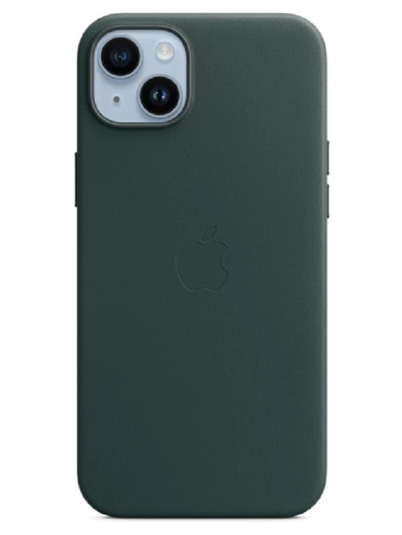 Чехол-накладка для iPhone 14 Pro Max PU Кожа зеленый