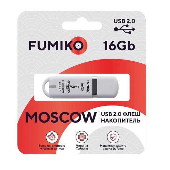 USB-Flash 16GB Fumiko Moscow белая