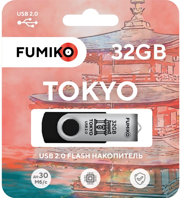USB-Flash 32GB Fumiko Tokyo черная