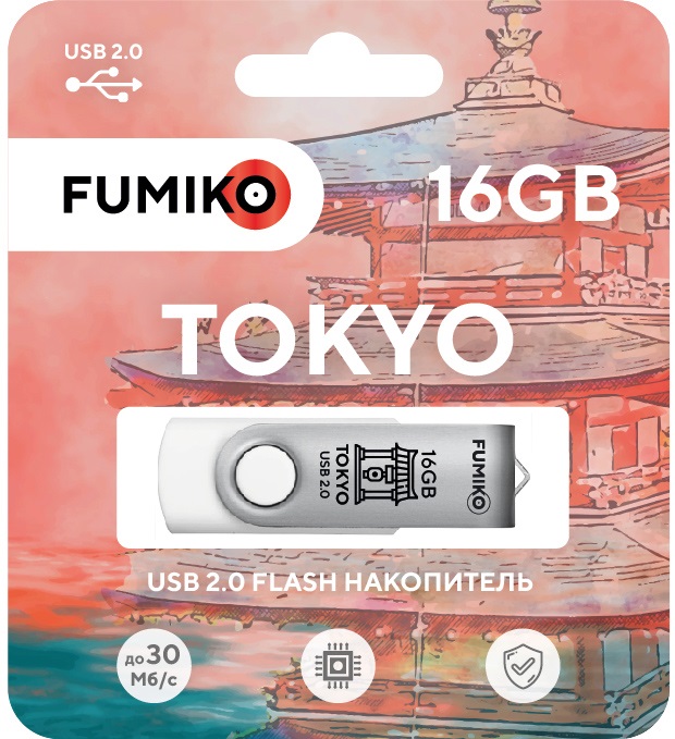 USB-Flash 16GB Fumiko Tokyo белая