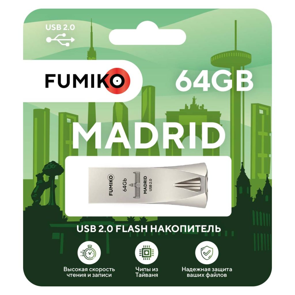 USB-Flash 64GB Fumiko Madrid серый