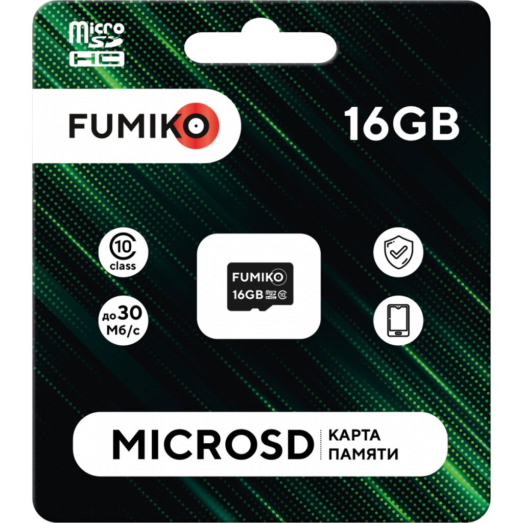 Карта памяти MicroSDHC Fumiko 16GB (Class 10)