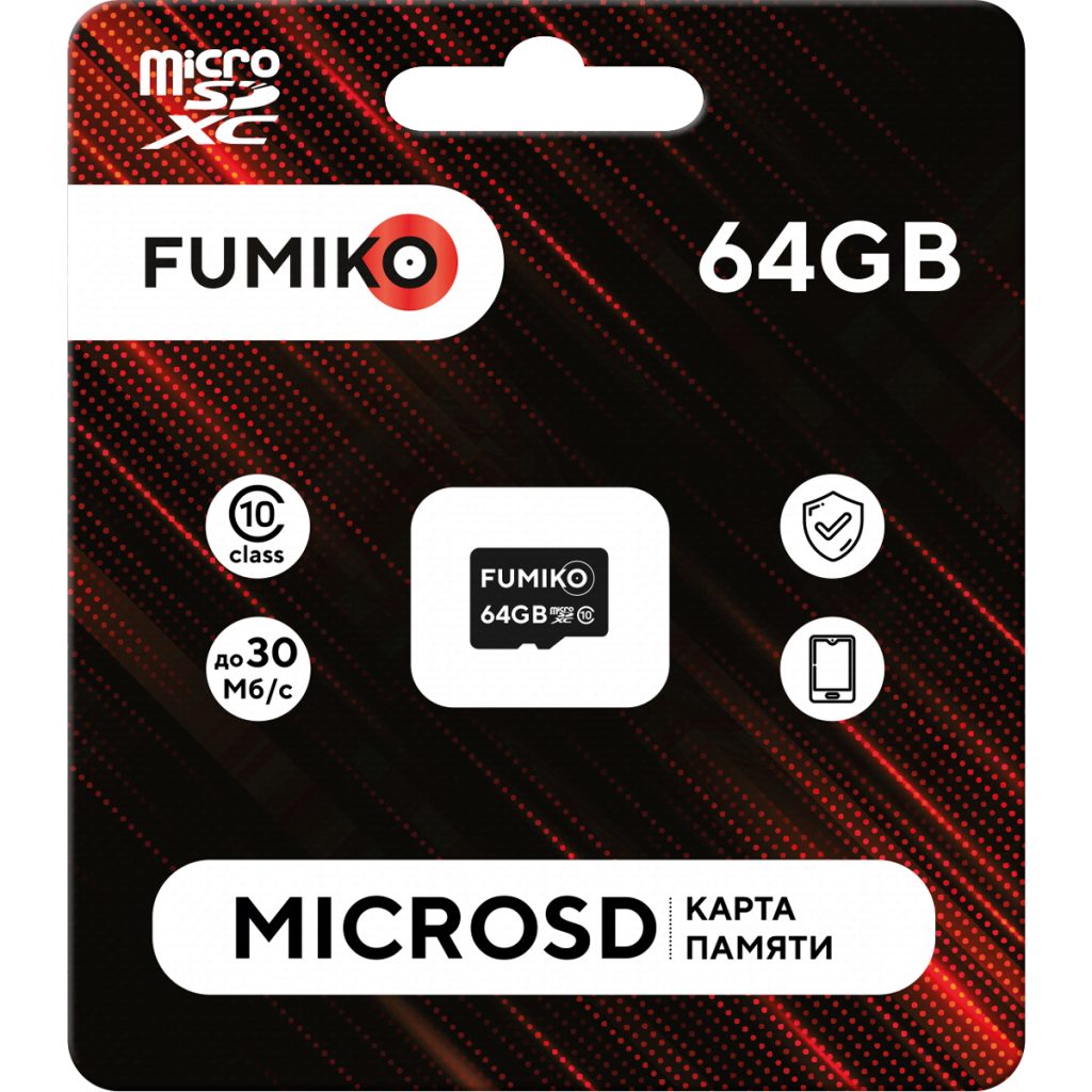 Карта памяти MicroSDHC Fumiko 64GB (Class 10)