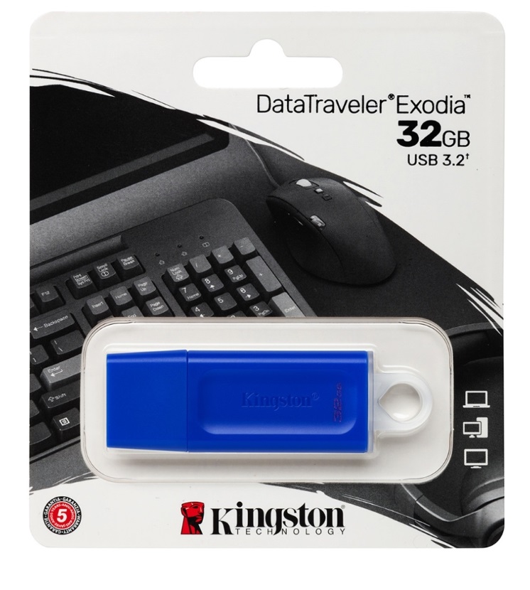 USB-Flash Kingston 32GB DataTraveler Exodia синяя USB 3.2
