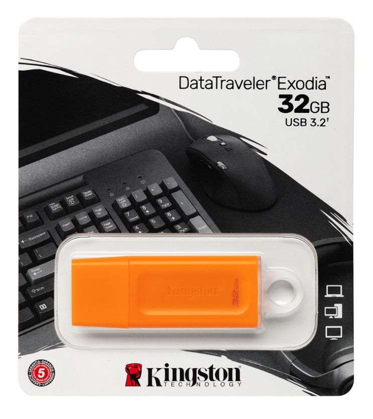 USB-Flash Kingston 32GB DataTraveler Exodia оранжевая USB 3.2
