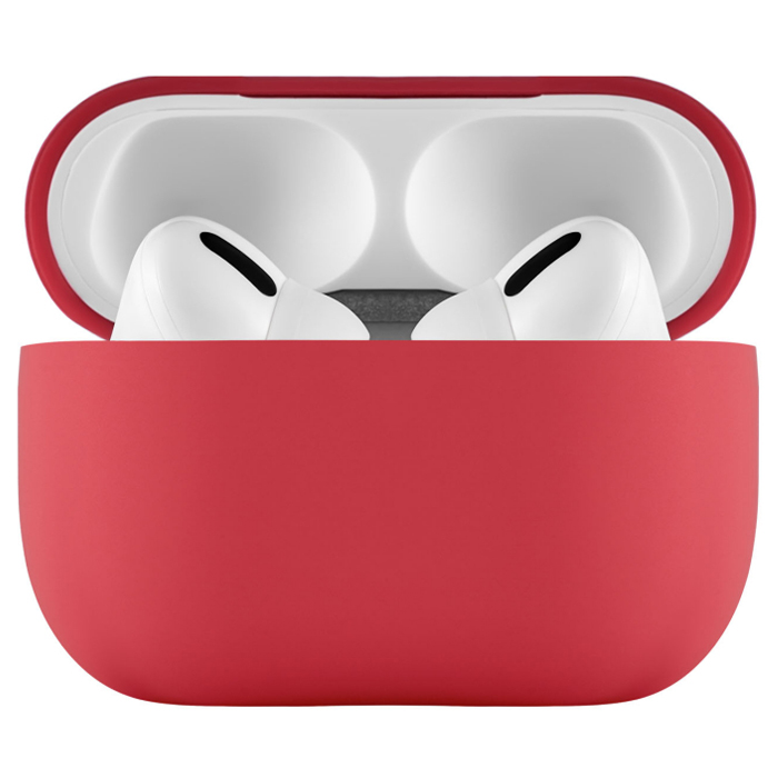 Чехол для AirPods Pro силикон бордовый