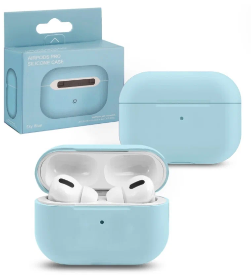 Чехол для AirPods Pro силикон светло-синий