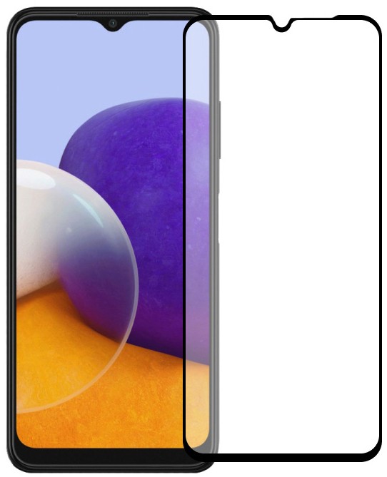 Защитное стекло для Samsung Galaxy A22S (A226B) черное