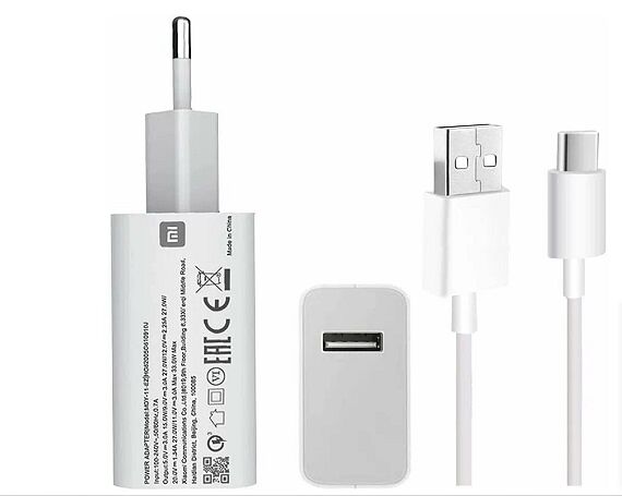 СЗУ-1USB Xiaomi hi-copy 27W + кабель Type-C, белый MDY-10-EL 27W suit