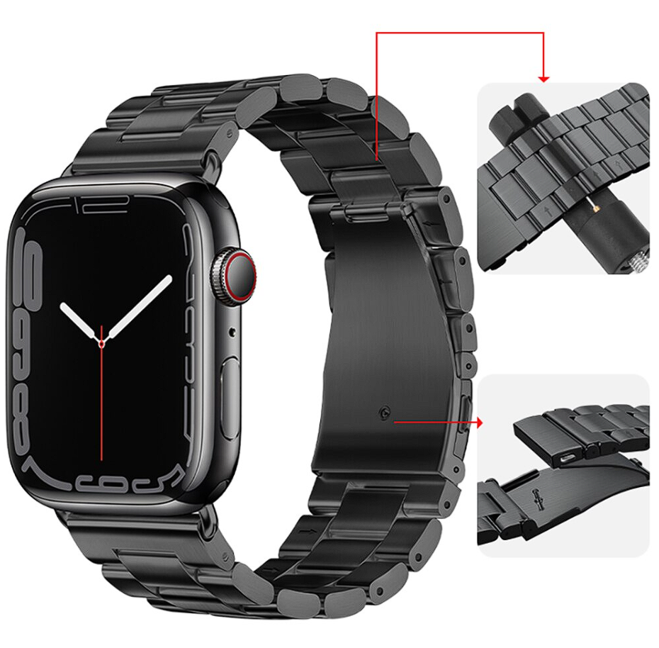 Ремешок для Apple Watch 42mm/44mm/45mm металл черный