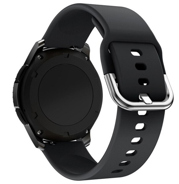 Силиконовый ремешок для Samsung Galaxy Watch 42mm/Gear S2 (20mm) черный