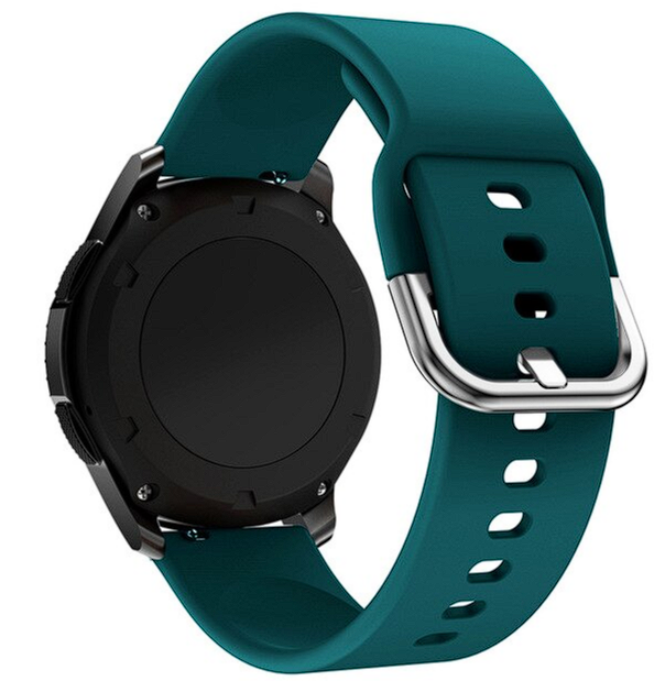 Силиконовый ремешок для Samsung Galaxy Watch 42mm/Gear S2 (20mm) темно-зеленый