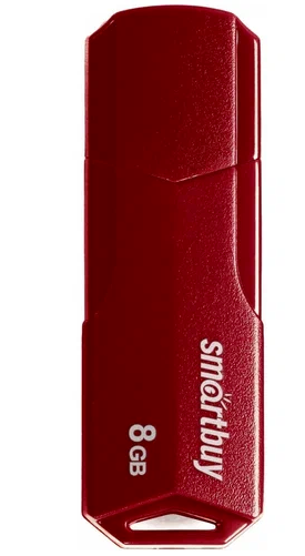 USB-Flash 8GB Smart Buy Clue Series бордовая