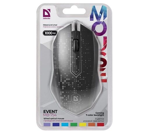 Оптическая мышь Defender Event MB-754 (RGB)