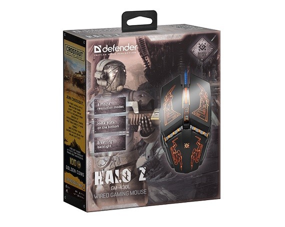 Проводная игровая мышь Defender Halo Z GM-430L