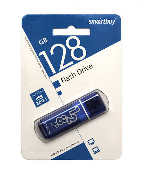 USB-Flash 128GB SmartBuy (USB 3.0) Glossy синяя