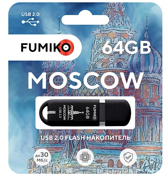 USB-Flash 64GB Fumiko Moscow черная