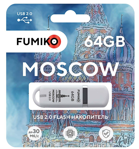 USB-Flash 64GB Fumiko Moscow белая