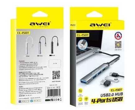 Type-C HUB Awei CL-150T (Type-C to USB2.0*4)