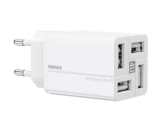 СЗУ 4USB Remax RP-U43 3.4A, белый