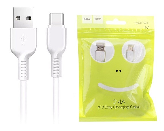 Кабель Hoco X13 Type-C - USB белый, 1м