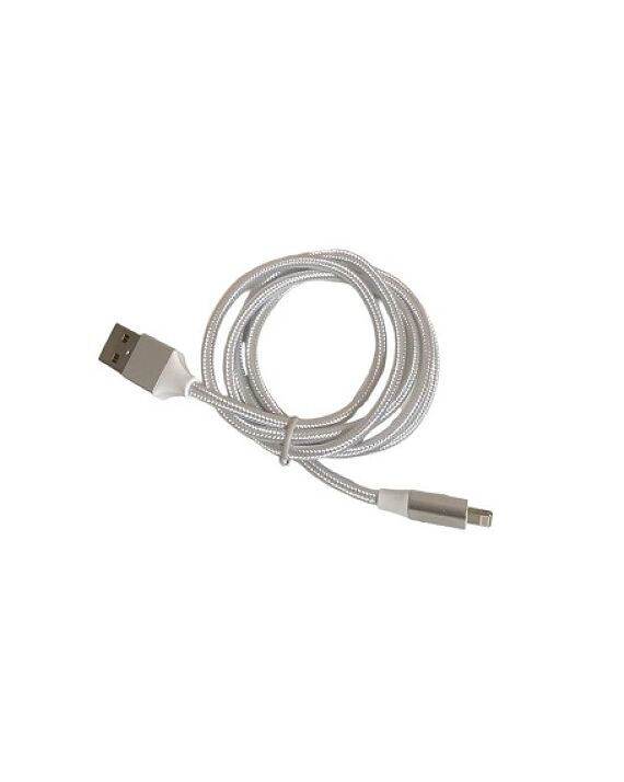 Кабель Axxa Lightning - USB нейлон, белый, 2А, 1м