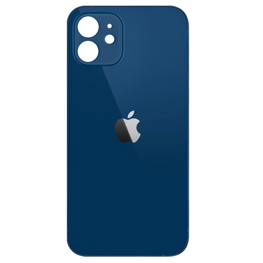 Задняя крышка iPhone 12 (c увеличенным вырезом под камеру) синяя