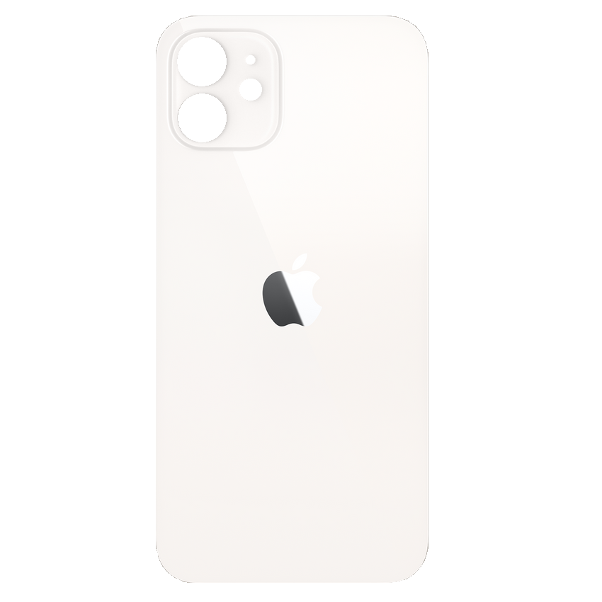 Задняя крышка iPhone 12 (c увеличенным вырезом под камеру) белая