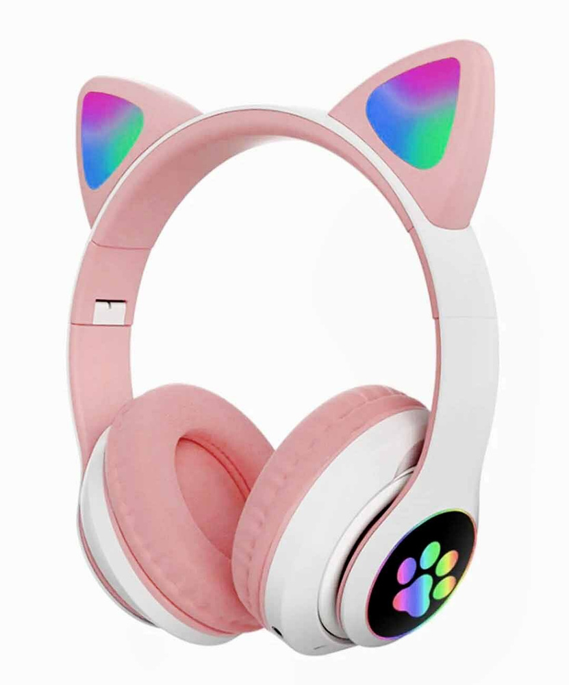 Наушники с Bluetooth P47M детские с ушками серые