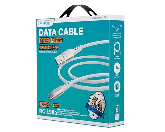 Кабель Remax RC-198a Type-C - USB 5A белый