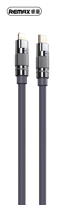 Кабель Remax RC-C053 20W Type-C - Lightning серый, 1,2м