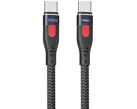 Кабель Remax Lesu Pro RC-187c 100W Type-C - Type-C черный, 1м