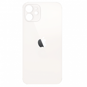 Задняя крышка iPhone 12 mini (c увеличенным вырезом под камеру) белая