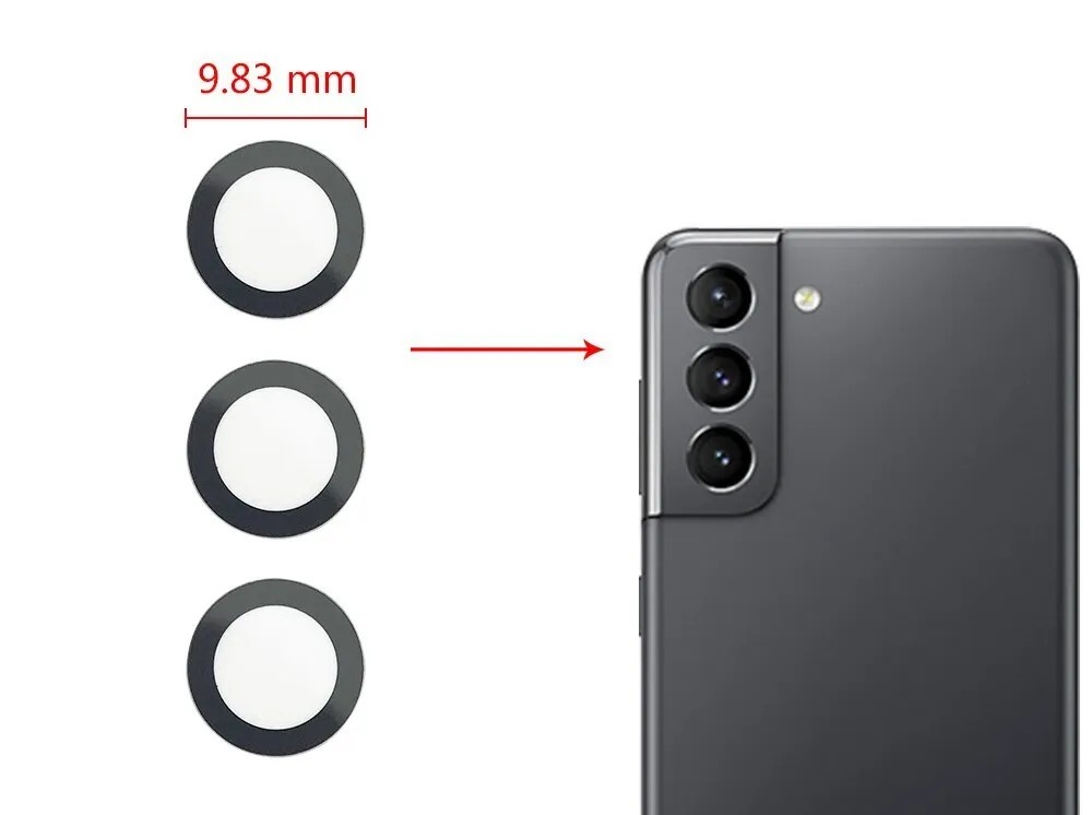 Стекло камеры для Samsung S21/S21+ (G991B/G996B) 1шт