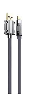 Кабель Remax RC-C052a 66W Type-C - USB серый, 1,2м