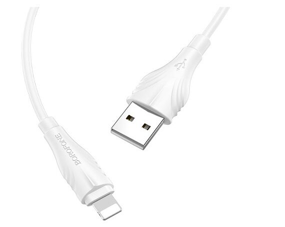 Дата-кабель Borofone BX18 Lightning, 1м белый