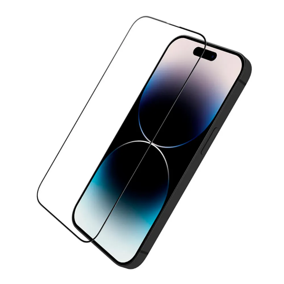 Защитное стекло iPhone 15 Pro 3D (тех упак) черное