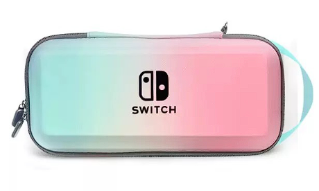 Сумка для Nintendo Switch розово-зеленая (30*15*11см)