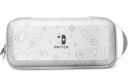 Сумка для Nintendo Switch белая с узорами (30*15*11см)