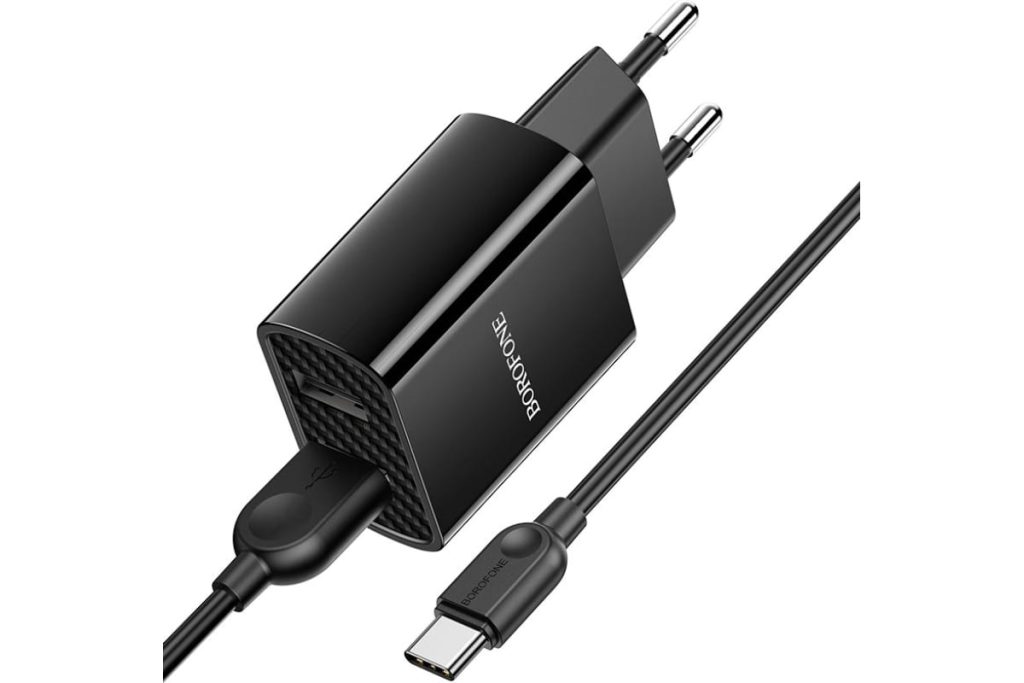 Сетевое зарядное устройство Borofone A53A с кабелем Type-c черное