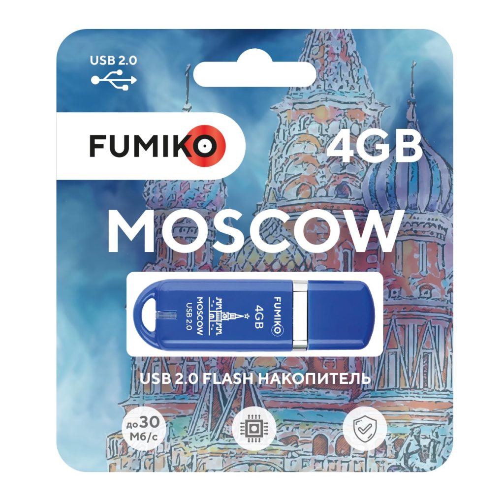USB-Flash 4GB Fumiko Moscow синяя